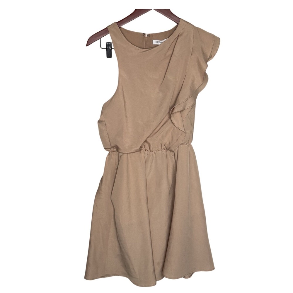 BCBG Generation Dress Women S Nude Cocktail Wedding‎ Asymmetrical Sleeve